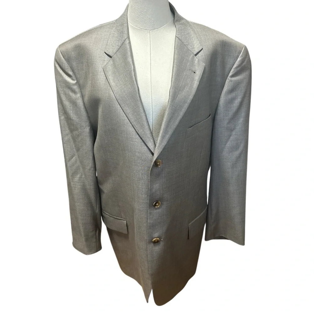 Joseph Abboud Light Gray Blazer 44R wool workwear